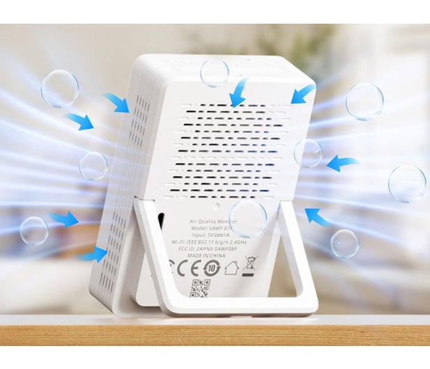 Sonoff Miernik jakości powietrza WiFi LCD AirGuard PM2.5 SAWF-07P - 1534493 - zdjęcie 4